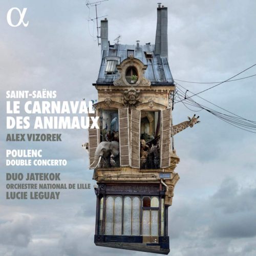 ALPHA749 3760014197499 AAVV Saint-Saëns- Le carnaval des animaux - Poulenc- Double Concerto Duo Jatekok, Orchestre National de Lille, Lucie Leguay soprano, Alex Vizorek direzione