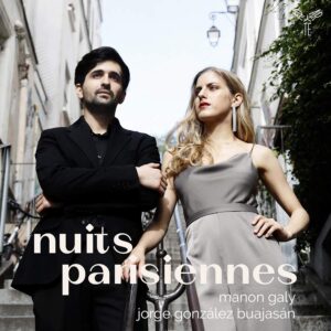 Aparté AP306 5051083186490 AAVV Nuits parisiennes Manon Galy, violino, Jorge Gonzalez Buajasan, pianoforte