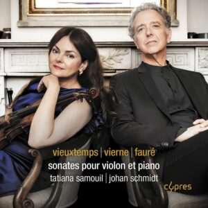 Cypres Records CYP4665 5412217046651 Henri Vieuxtemps, Louis Vierne, Tatiana Samouil, Johan Schmidt Henri Vieuxtemps, Louis Vierne Vieuxtemps & Vierne: Sonates pour violon et piano Tatiana Samouil, violino, Johan Schmidt, pianoforte