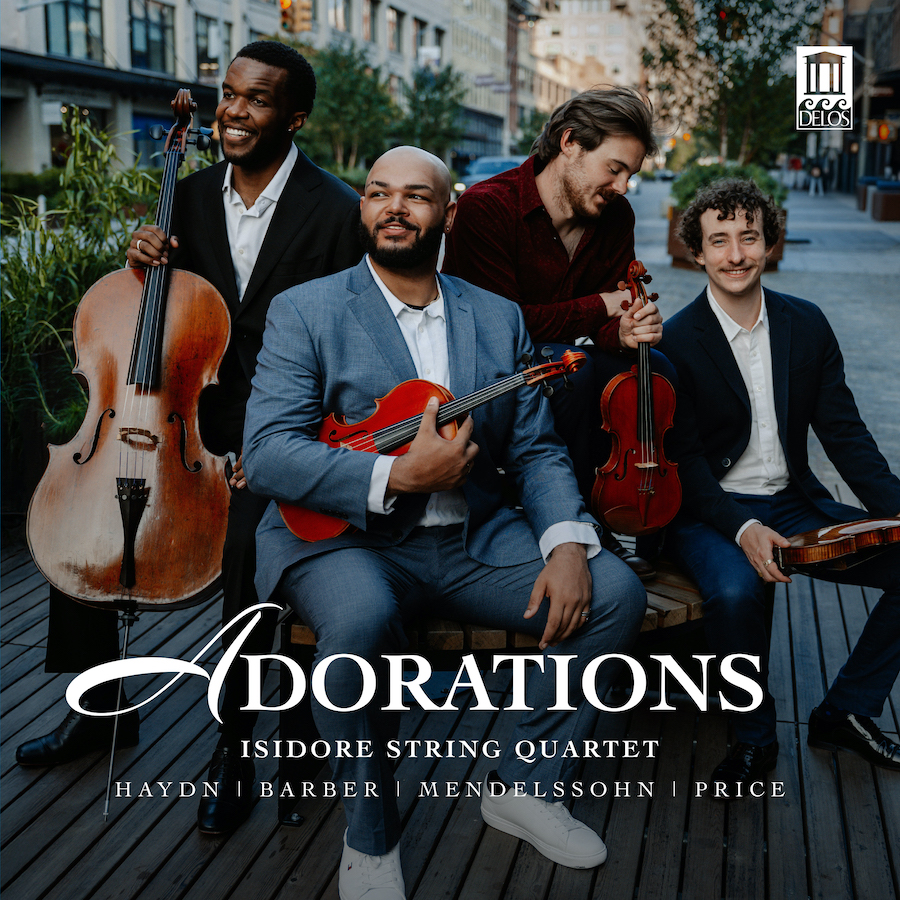 Delos DE3622 Adorations 0013491362229 Samuel Barber, Felix Mendelssohn, Florence Price, Joseph Haydn, Isidore String Quartet